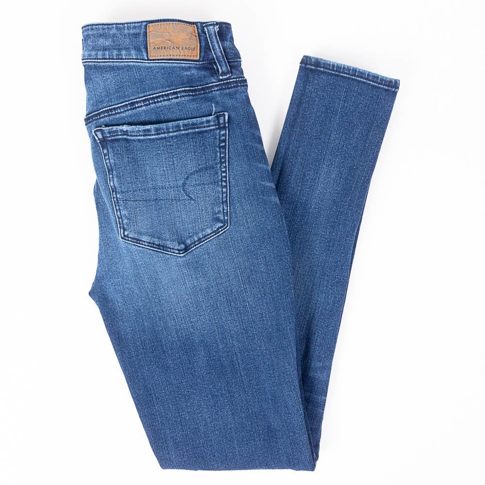 American Eagle Super Hi-Rise Jegging Super Stretch Womens Jeans Size 2 Reg